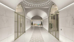 L'espace de travail inspiré du Taj Mahal présente des œuvres d'art réalisées par des artisans locaux (Source de l'image : NDTV)