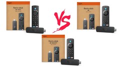 Les Fire TV Stick 4K Max, Fire TV Stick 4K et Fire TV Stick 4K Select constituent la gamme de clés de streaming d&#039;Amazon capables de diffuser en 4K. (Source de l&#039;image : Amazon)