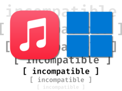 Apple Music et Windows donnent vraiment l&#039;impression d&#039;être incompatibles - que Apple a fait un travail bâclé pour porter l&#039;une de ses applications clés sur le système d&#039;exploitation pour PC le plus populaire au monde. (Source des images : Apple, Microsoft, Anubhav Sharma - Notebookcheck)