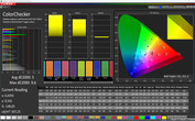 Huawei Mate 20 Pro - CalMAN : ColorChecker - Profil : Vivid, balance des blancs : Standard, espace colorimétrique cible : DCI-P3.