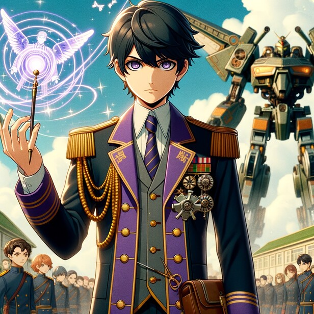 Lelouch, un jeune homme brillant qui s'est donné pour mission de vaincre un immense empire (Image source : AI generated)