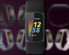 Le tracker fitness Fitbit Charge 5 pourrait sortir au quatrième trimestre 2021. (Image source : Fitbit/@evleaks - édité)