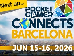 Image promotionnelle officielle du Pocket Gamer Connects Barcelona 2026.