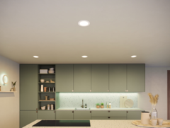 Les lampes encastrées Philips Hue Slim offrent un éclairage blanc et coloré. (Source : Philips Hue)