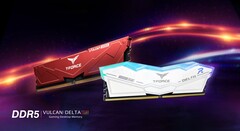 TEAMGROUP a lancé de nouveaux kits de mémoire DDR5, le T-FORCE DELTA RGB DDR5 et le T-FORCE VULCAN DDR5. (Image : TEAMGROUP)