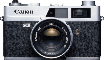 Le Canonet QL17 est un autre appareil photo 35 mm de type télémétrique avec un obturateur d'objectif. (Source de l'image : The Canon Camera Museum)