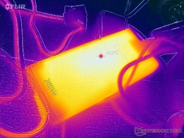 L'adaptateur CA atteint plus de 41 °C lorsque les charges sont élevées