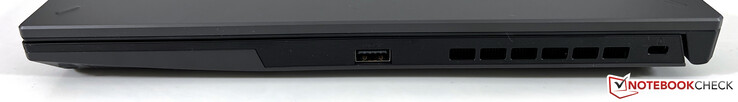 droite : USB-A 3.2 Gen.1 (5 GBit/s), port de sécurité Kensington