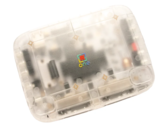 Console FPGA SuperStation One Transparent Collection avec coque Frost translucide.