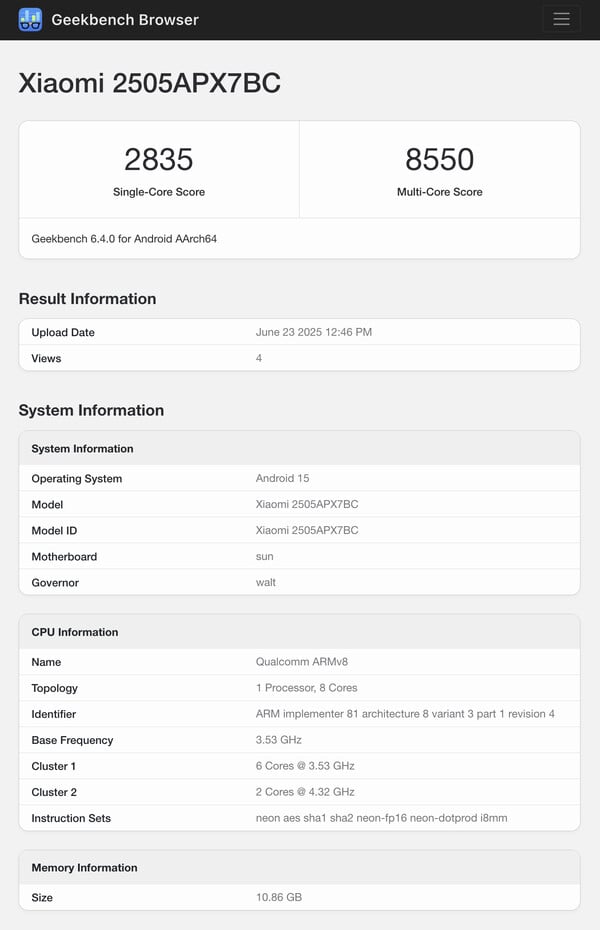 (Source : Geekbench)