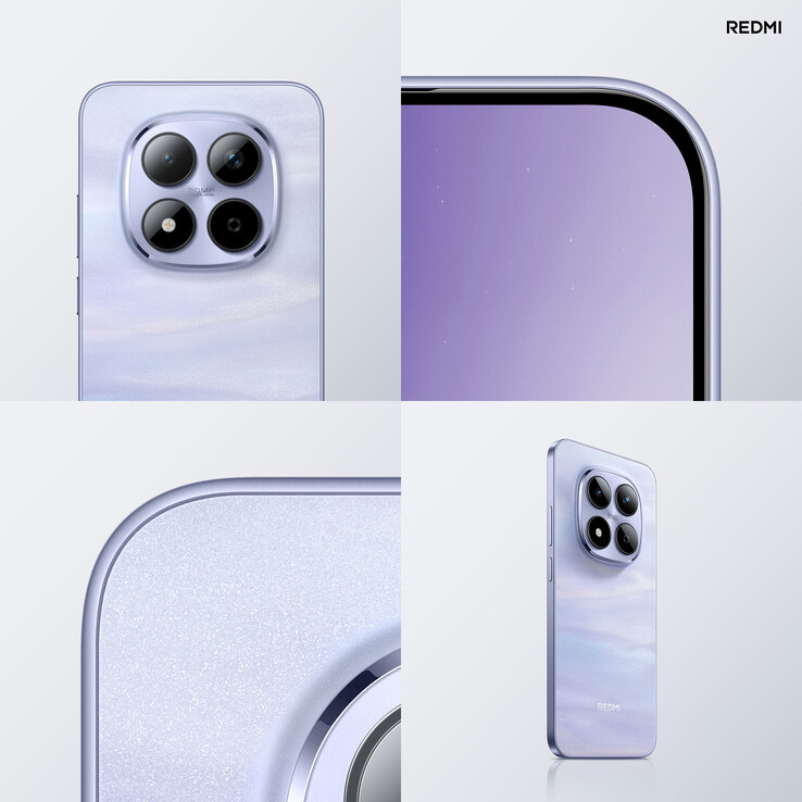 Le Redmi Note 15 Pro en coloris "Cloud Purple" (Source d'image : Thomas Wang)
