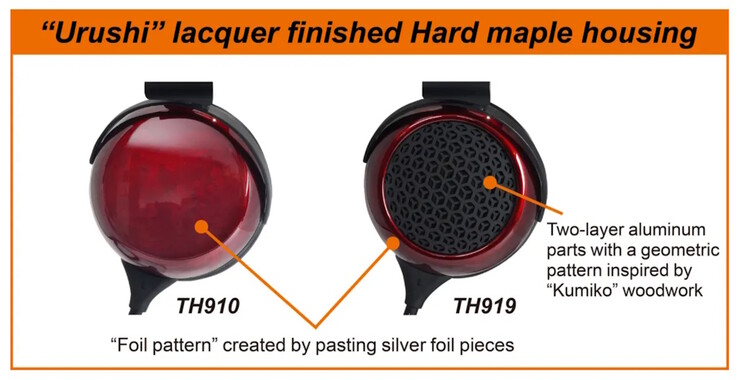 Les Fostex TH910 et TH919 sont dotés de boîtiers en érable laqué japonais et d'une feuille d'argent fumée au soufre. (Source de l'image : Fostex)