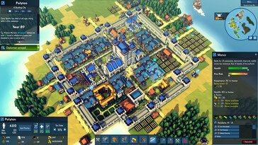 Une image représentant une ville dans le jeu « Kingdoms and Castles ».