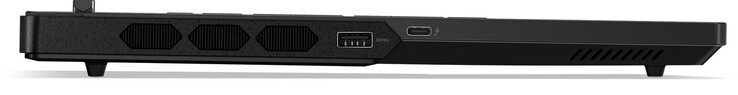 À gauche : USB 3.2 Gen 1 (USB-A), Thunderbolt 4 (USB-C ; DisplayPort)
