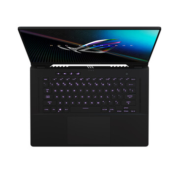 Asus ROG Zephyrus M16 - Vue de dessus. (Image Source : Asus)