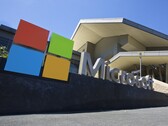 L'enseigne Microsoft se trouve devant le bâtiment du campus de l'entreprise