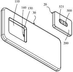 Brevet OPPO montrant une caméra modulaire (Source : OPPO/OMPI)