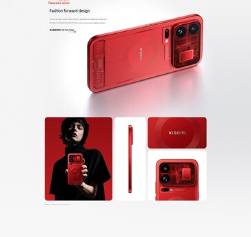 Le Xiaomi 18 Pro Max est également disponible en édition limitée rouge transparente.
