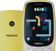 HMD Global propose le Nokia 3210 2024 dans les coloris Grunge Black, Scuba Blue et Y2K Gold. (Source de l'image : HMD Global)