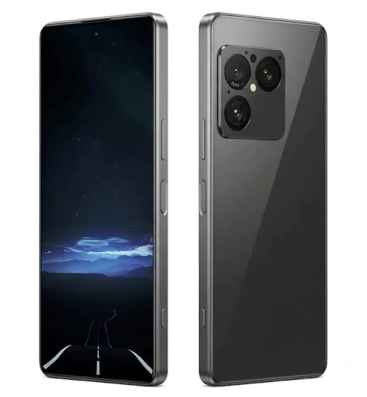 Une image de rendu du prétendu Xperia 1 VIII avec un écran 21:9 et un design à trous.