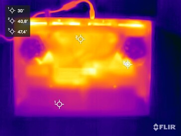 Essai de résistance aux températures de surface (face inférieure)