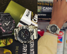 En photo : les Casio G-Shock GA-2100CM-8A et GA-2100CM-5A (à gauche), et le GA-2100CM-5A (à droite).