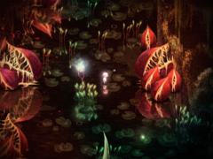 Dap propose des environnements sinistres en pixel-art qui passent de la beauté à l'effroi en quelques coups de pinceau. (Source de l'image : Steam)