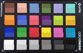 Cubot J3 Pro - ColorChecker Passport : la couleur de référence se situe dans la partie inférieure de chaque bloc.