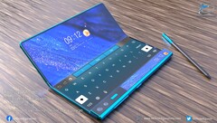 Un rendu de ce à quoi le Huawei Mate X2 est censé ressembler. (Image : TechConfigurations)