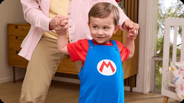 Nintendo vendra également une variété de vêtements sur le thème de Mario pour les bébés, les enfants en bas âge et les enfants (source d'image : Nintendo)