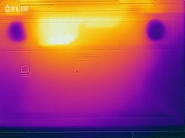 Températures de surface pendant le test de résistance (en bas)