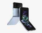 Le Galaxy Z Flip4 ressemblera à son prédécesseur mais avec un écran de couverture plus grand. (Image source : @OnLeaks &amp; 91mobiles)