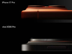 Les appareils photo de la série Vivo X300 semblent plus élégants que ceux de l&#039;iPhone 17 Pro. Photo comparative du X300 Pro et de l&#039;iPhone 17 Pro. (Source de l&#039;image : Han Boxiao)