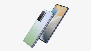 Les nouveaux rendus du "Vivo X70" pourraient également révéler une option de couleur pour le téléphone. (Source : OnLeaks x MySmartPrice)