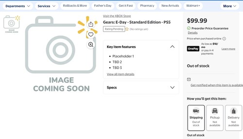 L'annonce de Walmart pour la précommande de Gears of War : E-Day PS5 est présentée