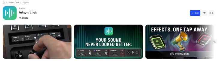 Plugin Wave Link pour Stream Deck de la place de marché