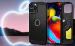 Les rendus de Spigen de l'étui pour iPhone 13 Apple offrent un bon aperçu de ce qui pourrait être le produit final du smartphone. (Image source : Apple/@evleaks - édité)