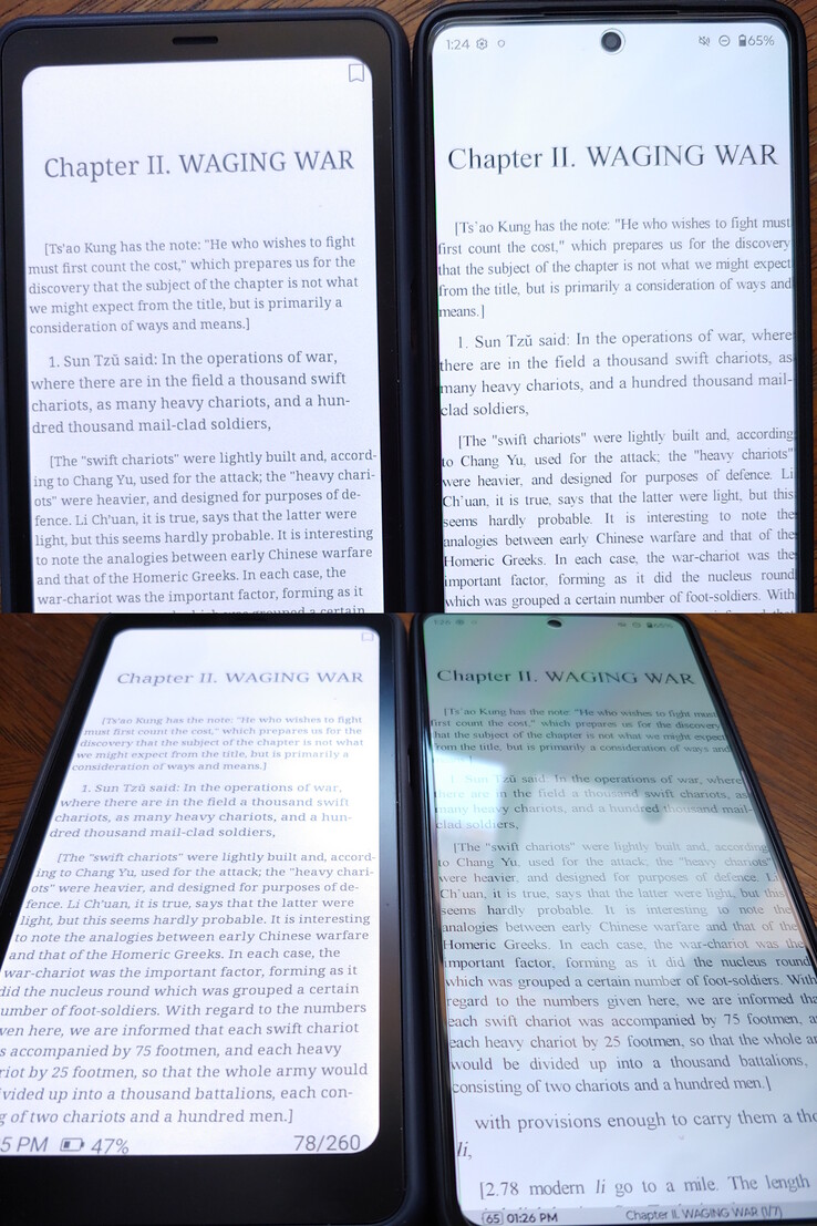 Kaleido 3 vs OLED. Fenêtre ombrée.