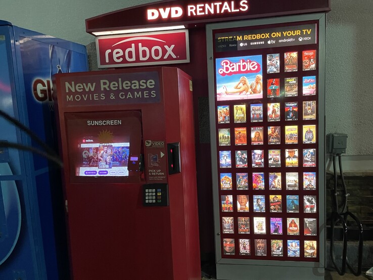 Une station de location de DVD devant un supermarché à Las Vegas. (Photo : Andreas Sebayang/Privé)