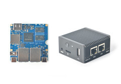 Le NanoPi R2S Plus est disponible avec ou sans boîtier métallique. (Source de l'image : NanoPi)
