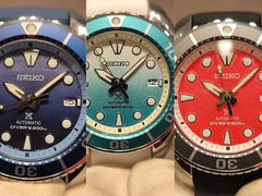 De gauche à droite (photo) : les Seiko Prospex SPB543J, SPB539J et SPB541J. (Source de l'image : @SeikoLeaks sur YouTube - édité)