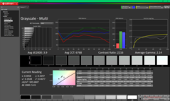 Niveaux de gris avant étalonnage