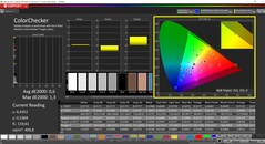 CalMAN ColorChecker (espace colorimétrique cible P3)