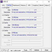Dell Latitude 7400 2-en-1 - CPU-Z : caches.