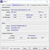 MSI GT63 Titan 8RG-046 - CPU-Z : carte-mère.