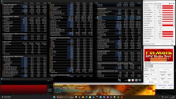 La KFA2 GeForce RTX 5070 Ti 1-Click OC pendant le test de stress