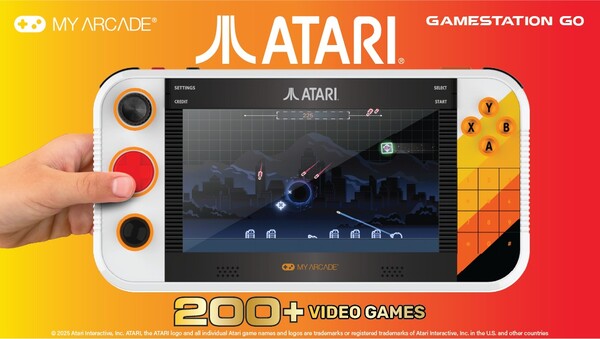 L'Atari Gamestation Go met en évidence les meilleures commandes nécessaires pour jouer à un jeu. (Source de l'image : My Arcade)