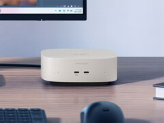 La variante UFS coûte actuellement 499,99 $. Sur la photo : une image promotionnelle montrant l’avant du mini-PC.