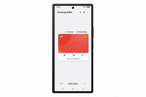 L'interface utilisateur de la clé numérique Toyota sur Samsung Wallet. (Source de l'image : Samsung)