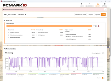 Fonctionnement sur secteur de PCMark 10